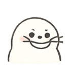 ふわふわアザラシくんの日常（個別スタンプ：6）