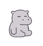 ぼーっとカバくんのゆるゆる日常（個別スタンプ：1）