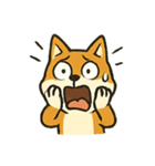 びっくり柴犬くんのオーバーリアクション（個別スタンプ：7）