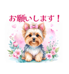 水彩ヨークシャー・テリアスタンプ（個別スタンプ：25）