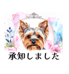 水彩ヨークシャー・テリアスタンプ（個別スタンプ：33）