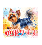 水彩ヨークシャー・テリアスタンプ（個別スタンプ：39）