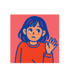 [アレンジ用]Y2Kっぽい女の子のイラスト1（個別スタンプ：8）