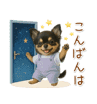 ポジティブな気持ちを伝える☆黒チワワ（個別スタンプ：11）