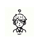 えっ？いろんな人のリアクション（個別スタンプ：1）