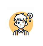 えっ？いろんな人のリアクション（個別スタンプ：6）