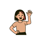 [アレンジ用]Y2Kっぽい女子01（個別スタンプ：1）