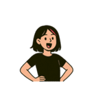[アレンジ用]Y2Kっぽい女子01（個別スタンプ：5）