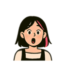 [アレンジ用]Y2Kっぽい女子01（個別スタンプ：16）