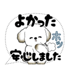 犬さん「大き目文字・吹き出し」（個別スタンプ：30）