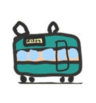 電車電光掲示板文字スタンプ（個別スタンプ：1）