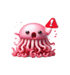 忙しくないクラゲ、ピンク好きの癒し時間（個別スタンプ：3）