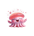 忙しくないクラゲ、ピンク好きの癒し時間（個別スタンプ：4）