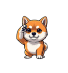 【敬礼犬 2】（個別スタンプ：1）