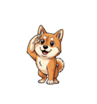 【敬礼犬 2】（個別スタンプ：3）