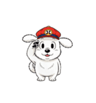 【敬礼犬 2】（個別スタンプ：5）