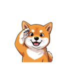 【敬礼犬 2】（個別スタンプ：7）