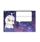 微妙な表情デフォルメオリ子（個別スタンプ：33）