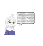 微妙な表情デフォルメオリ子（個別スタンプ：34）