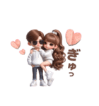 パーカーカップル♡（WHITEコーデ）（個別スタンプ：22）
