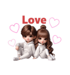 パーカーカップル♡（WHITEコーデ）（個別スタンプ：23）