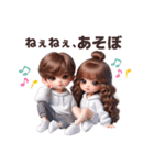 パーカーカップル♡（WHITEコーデ）（個別スタンプ：25）
