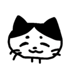 [アレンジ用]感情豊かなハチワレネコ（個別スタンプ：3）