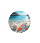 癒しの文字なしスタンプ.海.花.Healing.Sea（個別スタンプ：2）