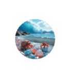 癒しの文字なしスタンプ.海.花.Healing.Sea（個別スタンプ：7）