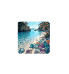 癒しの文字なしスタンプ.海.花.Healing.Sea（個別スタンプ：8）