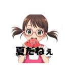 可愛いメガネ女の子（個別スタンプ：18）