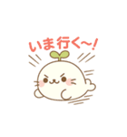 もふっと癒し系♪しろたんぽスタンプ（個別スタンプ：5）