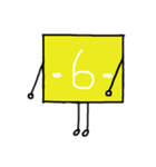 逆数字キャラ( みずいろ、きいろ )（個別スタンプ：16）