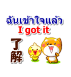 タイ語、日本語、英語 コタとピヨ 連絡用（個別スタンプ：14）