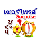 タイ語、日本語、英語 コタとピヨ 連絡用（個別スタンプ：20）