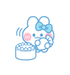 元気なうしゃぎ！！ 水色（個別スタンプ：25）