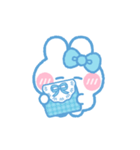 元気なうしゃぎ！！ 水色（個別スタンプ：27）