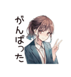 社畜ちゃん★絶望の締め切り前夜（個別スタンプ：35）