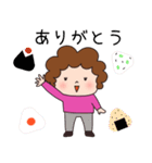 かわいいお母さん 美味しいものスタンプ（個別スタンプ：4）