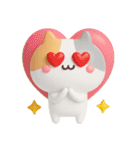 ぷっくりかわいい❤️みけねこスタンプ（個別スタンプ：33）