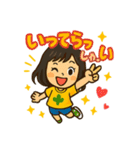 とにかく元気な女の子スタンプ（個別スタンプ：11）