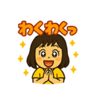 とにかく元気な女の子スタンプ（個別スタンプ：19）