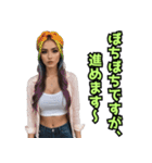 仮装女子_パリピ敬語（ゆるめ）編（個別スタンプ：9）