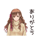 朝からやる気ゼロ★マイペース女子（個別スタンプ：3）