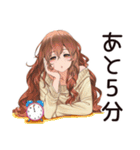 朝からやる気ゼロ★マイペース女子（個別スタンプ：4）