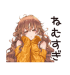 朝からやる気ゼロ★マイペース女子（個別スタンプ：5）