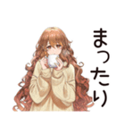 朝からやる気ゼロ★マイペース女子（個別スタンプ：8）