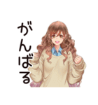 朝からやる気ゼロ★マイペース女子（個別スタンプ：14）