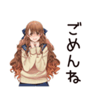 朝からやる気ゼロ★マイペース女子（個別スタンプ：22）