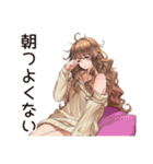 朝からやる気ゼロ★マイペース女子（個別スタンプ：25）